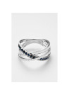 Bague "Élégant" Or blanc et Saphir