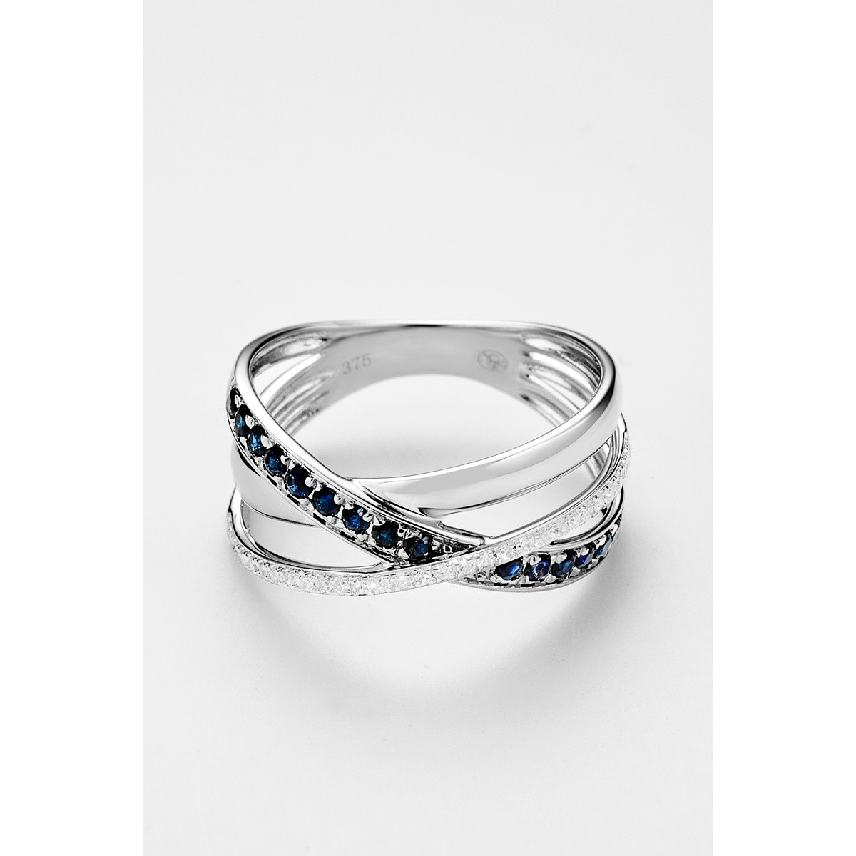 Bague "Élégant" Or blanc et Saphir