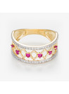 Bague "Éloquente" Or jaune et Rubis