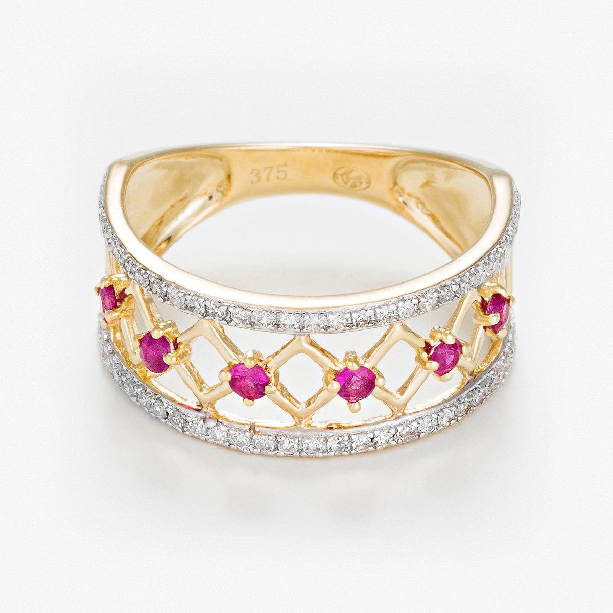 Bague "Éloquente" Or jaune et Rubis