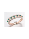 Bague "Élue" Or blanc et Grenat