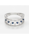 Bague "Émancipée" Or blanc et Saphir