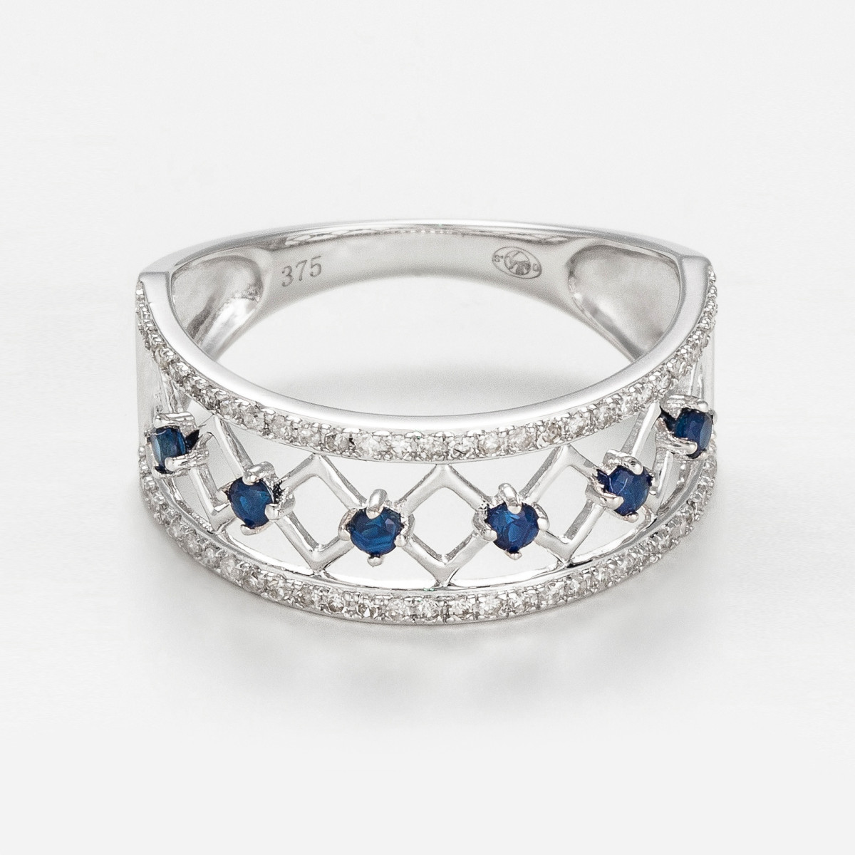 Bague "Émancipée" Or blanc et Saphir