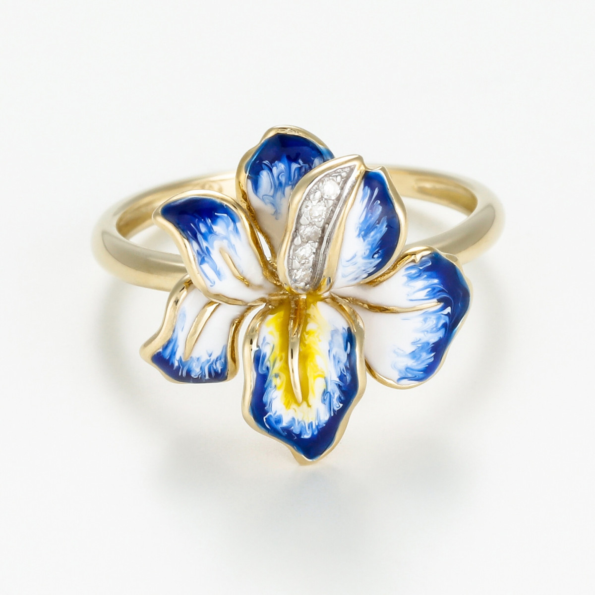 Bague "Enclin Éclatant" Or jaune et Email Bague "Enclin Éclatant" Or jaune et Email