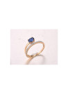 Bague "Enclin Radieux" Or blanc et Saphir