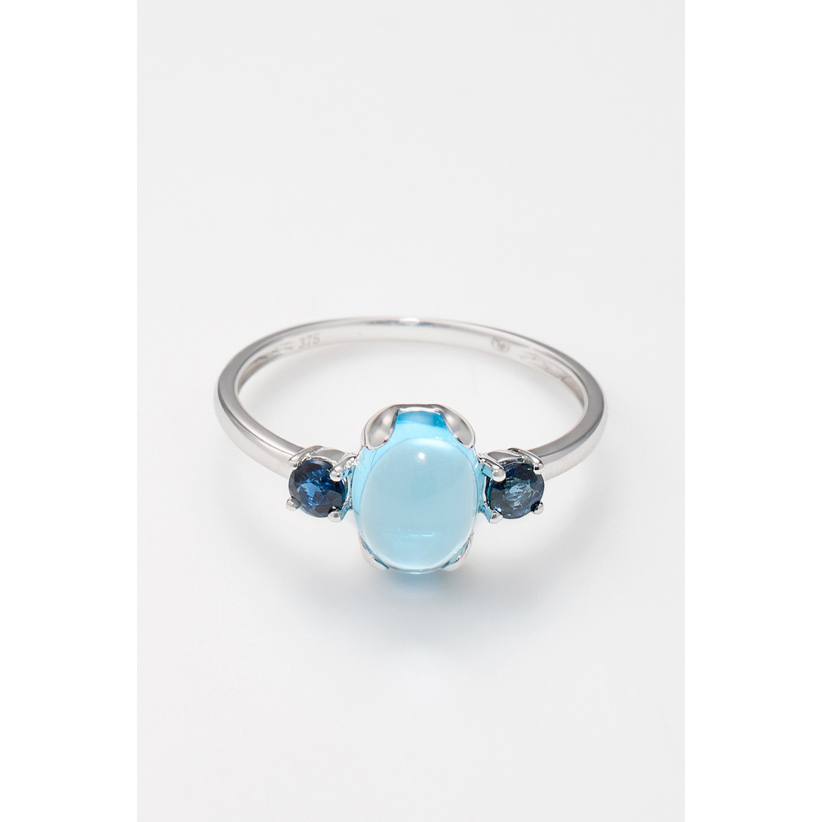 Bague "Enclin Sublime" Or blanc et Multipierres