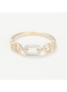 Bague "Enflammée" Or jaune et Diamant