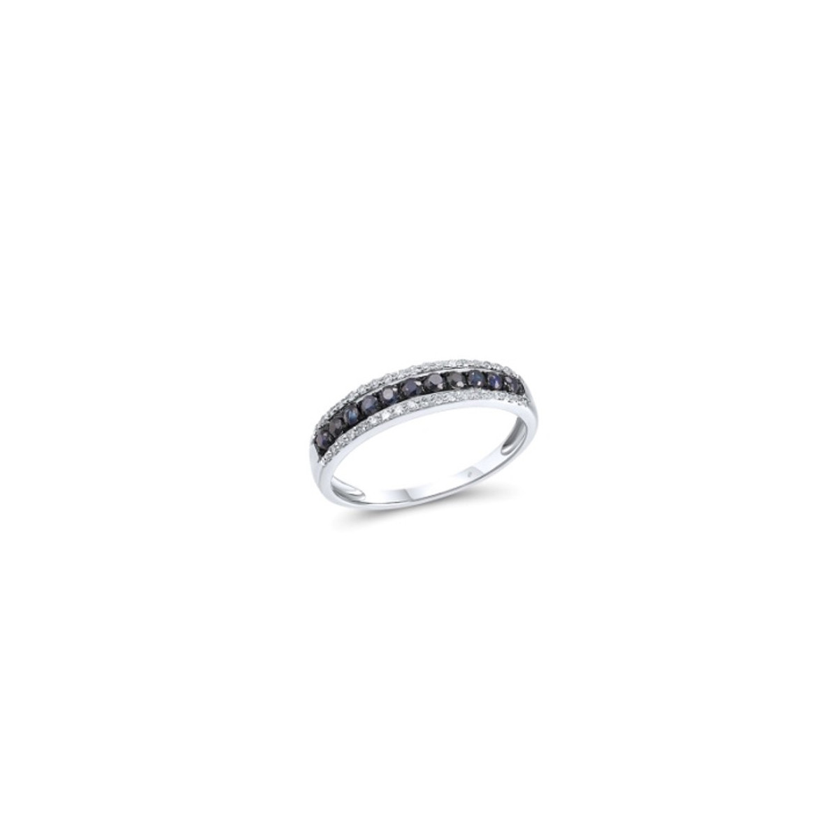 Bague "Engouement Divin" Or blanc et Saphir Bague "Engouement Divin" Or blanc et Saphir