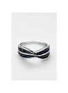 Bague "Engouement Noble" Or blanc et Saphir