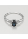 Bague "Engouement Sacré" Or blanc et Saphir