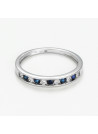 Bague "Admirative" Or blanc et Saphir
