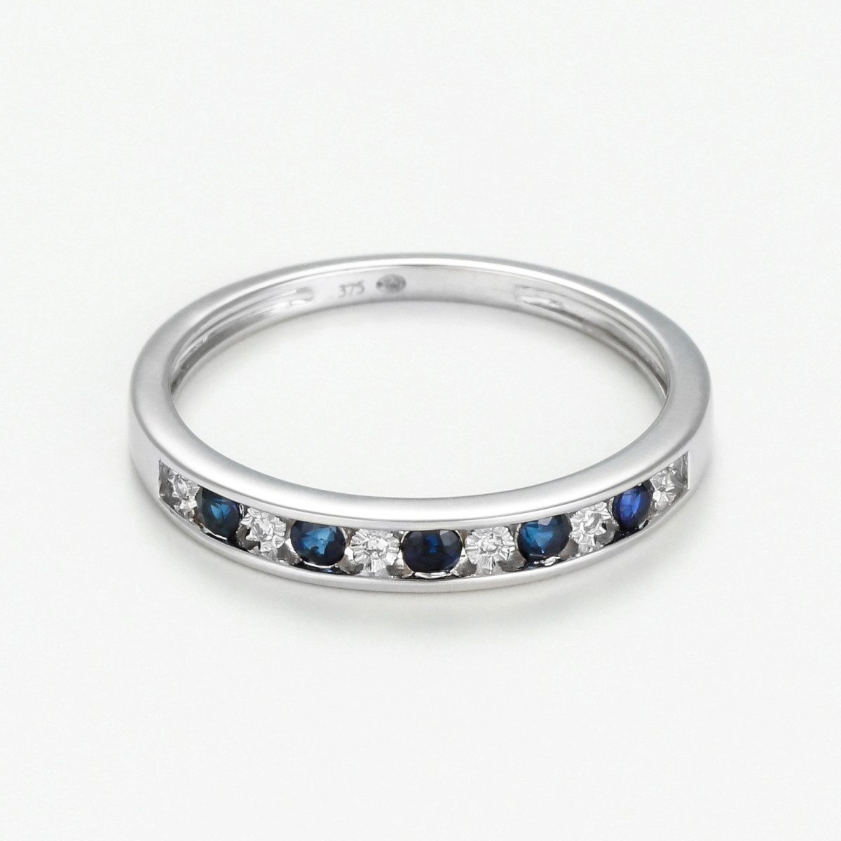 Bague "Admirative" Or blanc et Saphir