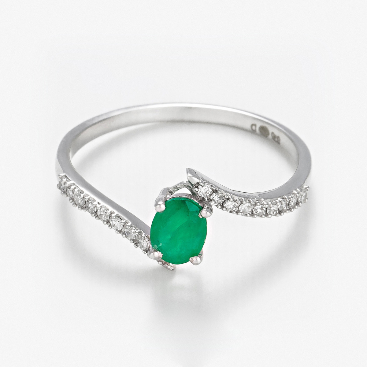 Bague "Éternelle" Or blanc et Grenat