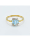 Bague "Féerique" Or jaune et Topaze
