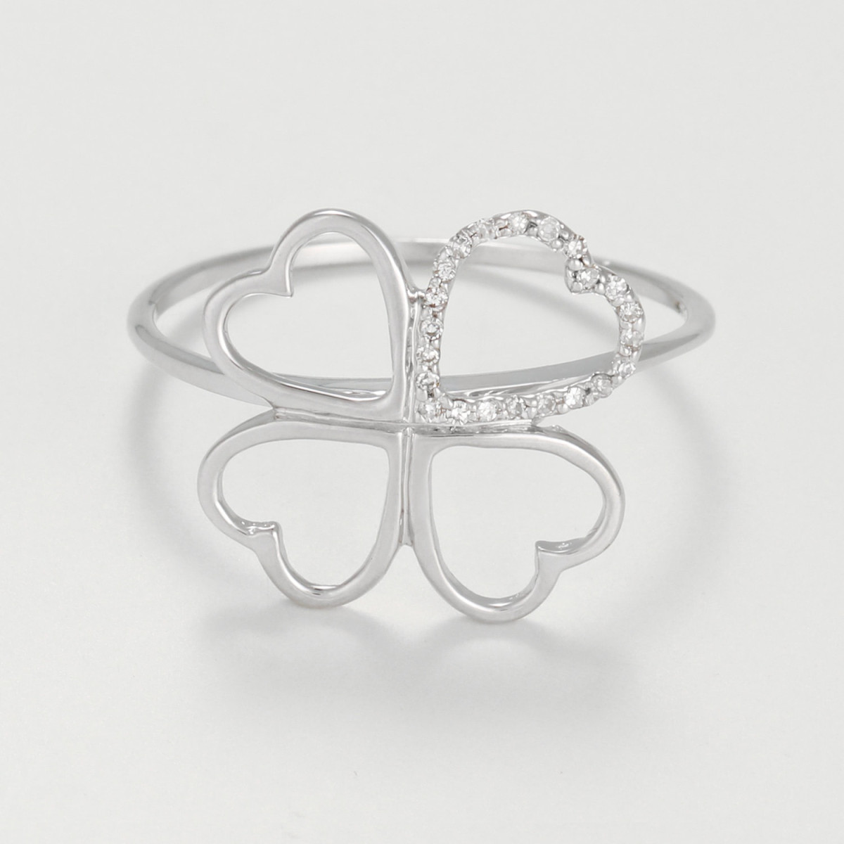 Bague "Flamboyante" Or blanc et Diamant