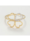 Bague "Flamboyante" Or jaune et Diamant