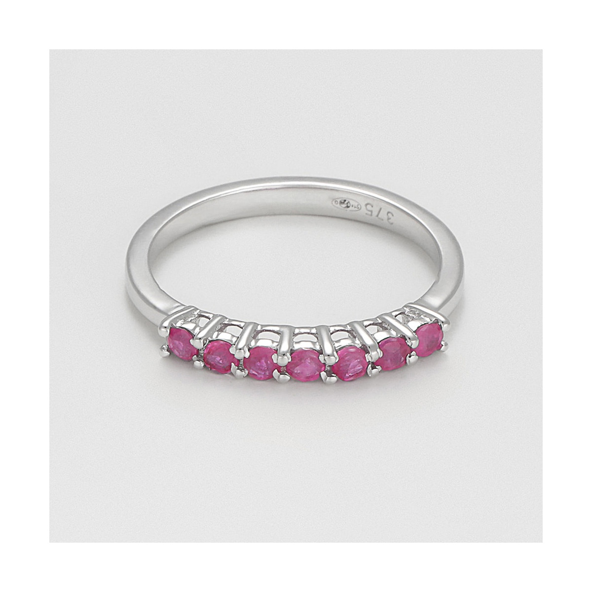 Bague "Flamme Idéale" Or blanc et Rubis