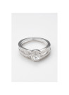 Bague " Océane" Or blanc et Topaze