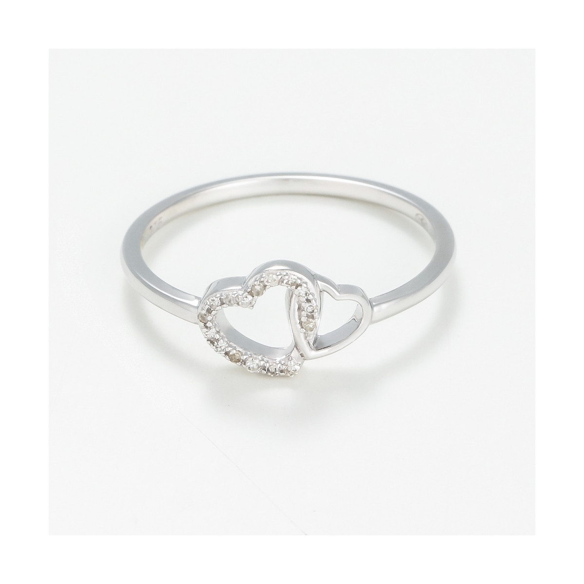 Bague " Éléonore" Or blanc et Diamant