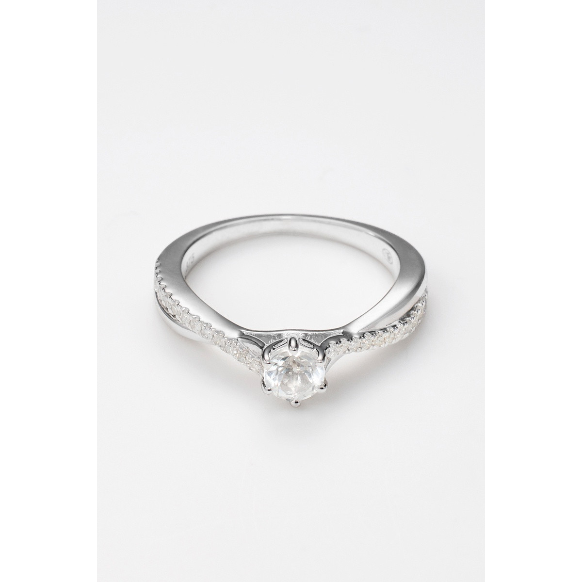 Bague " Bérénice" Or blanc et Topaze