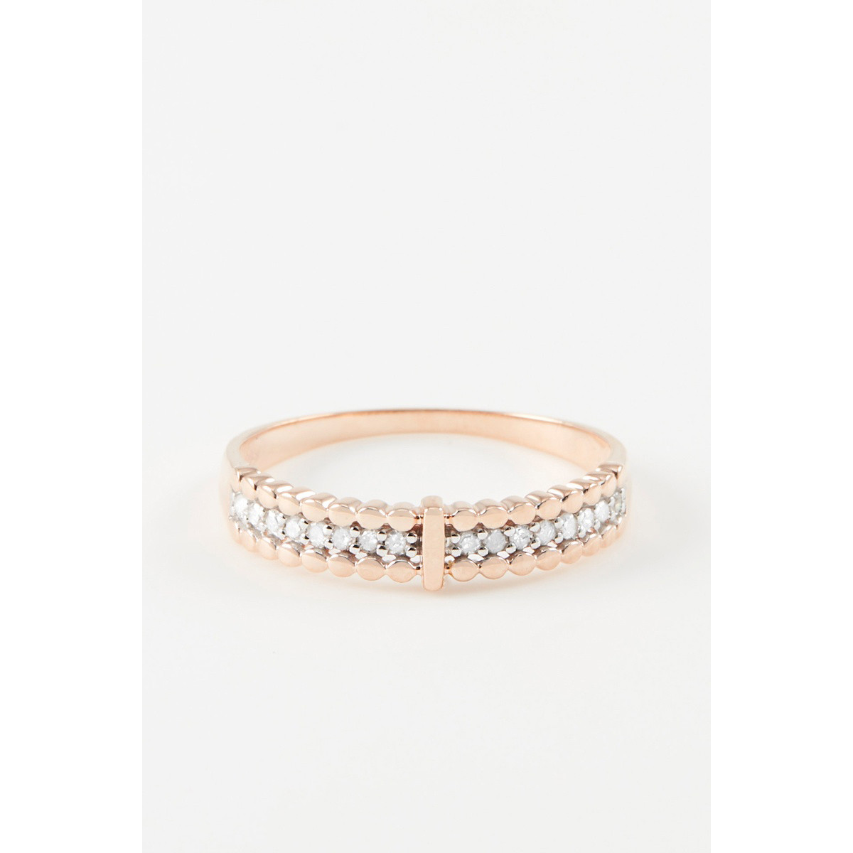 Bague " Sibylle" Or rose et Diamant