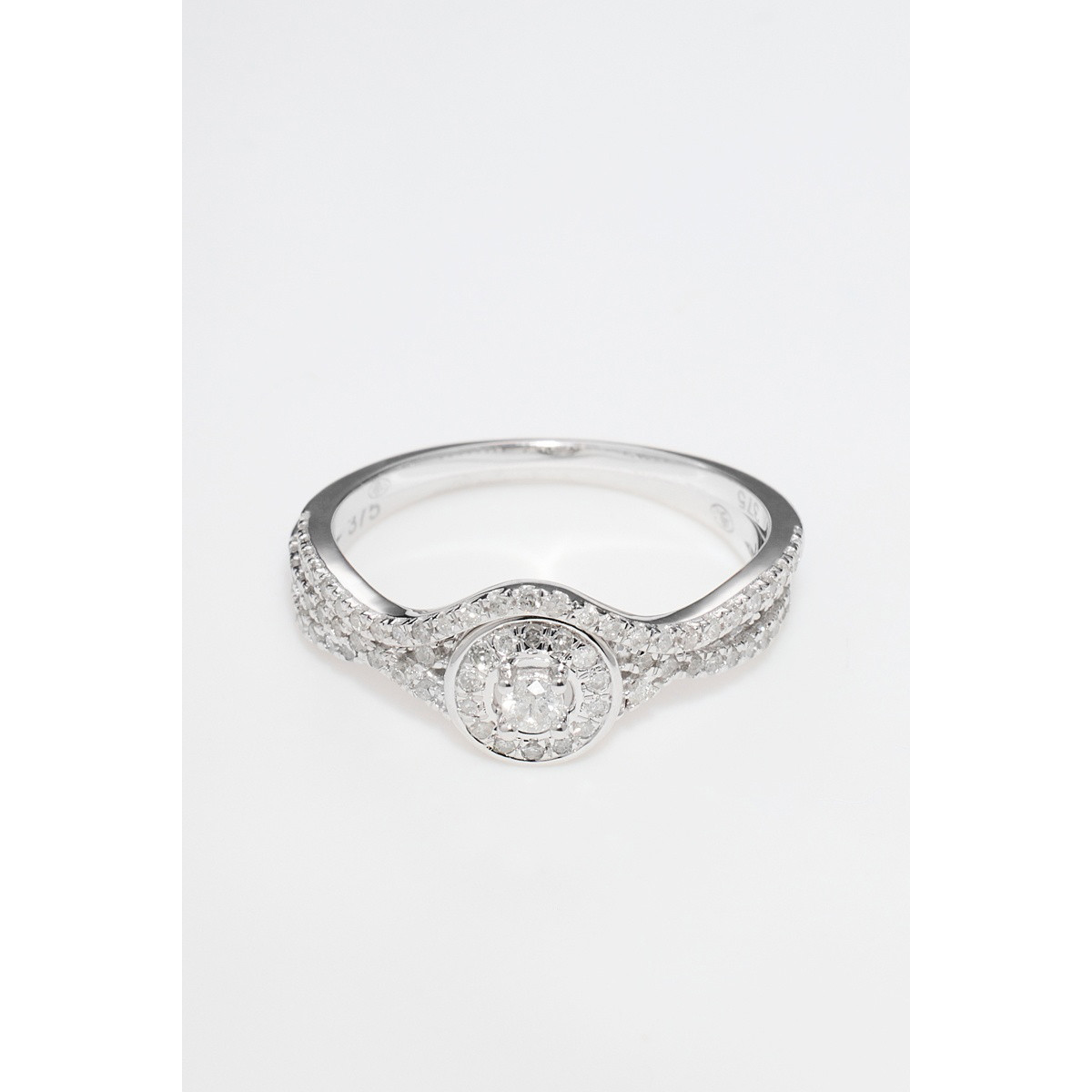 Bague " Iris" Or blanc et Diamant