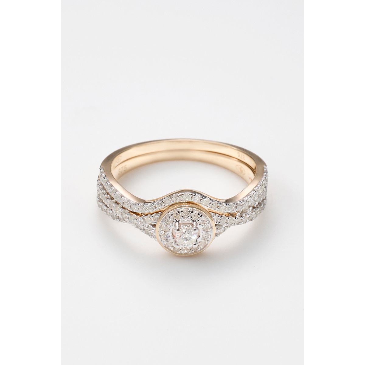 Bague " Iris" Or jaune et Diamant