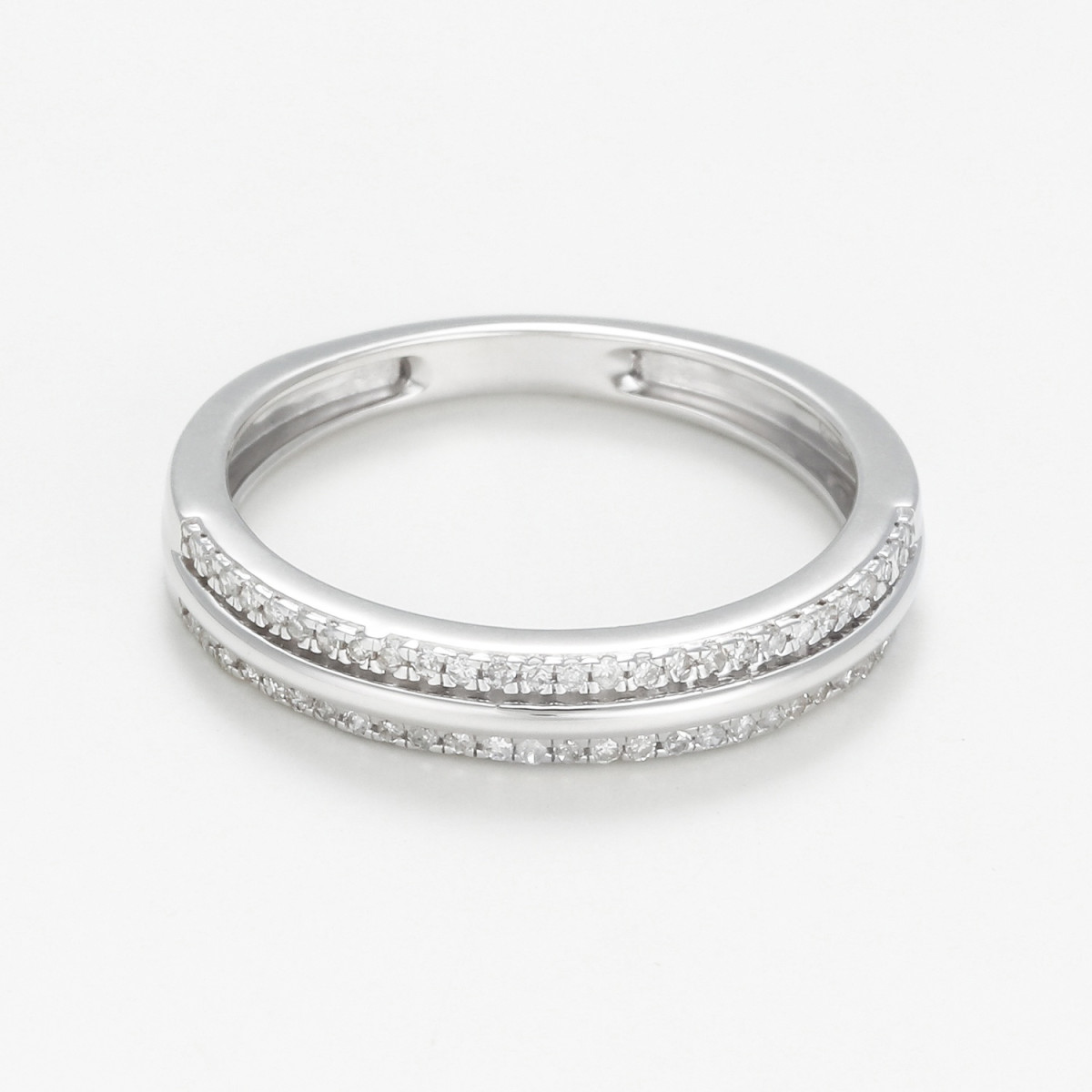Bague " Lyse" Or blanc et Diamant Bague " Lyse" Or blanc et Diamant