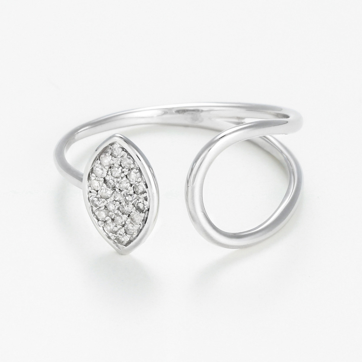 Bague " Célestin" Or blanc et Diamant