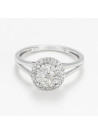 Bague " Clarisse" Or blanc et Diamant