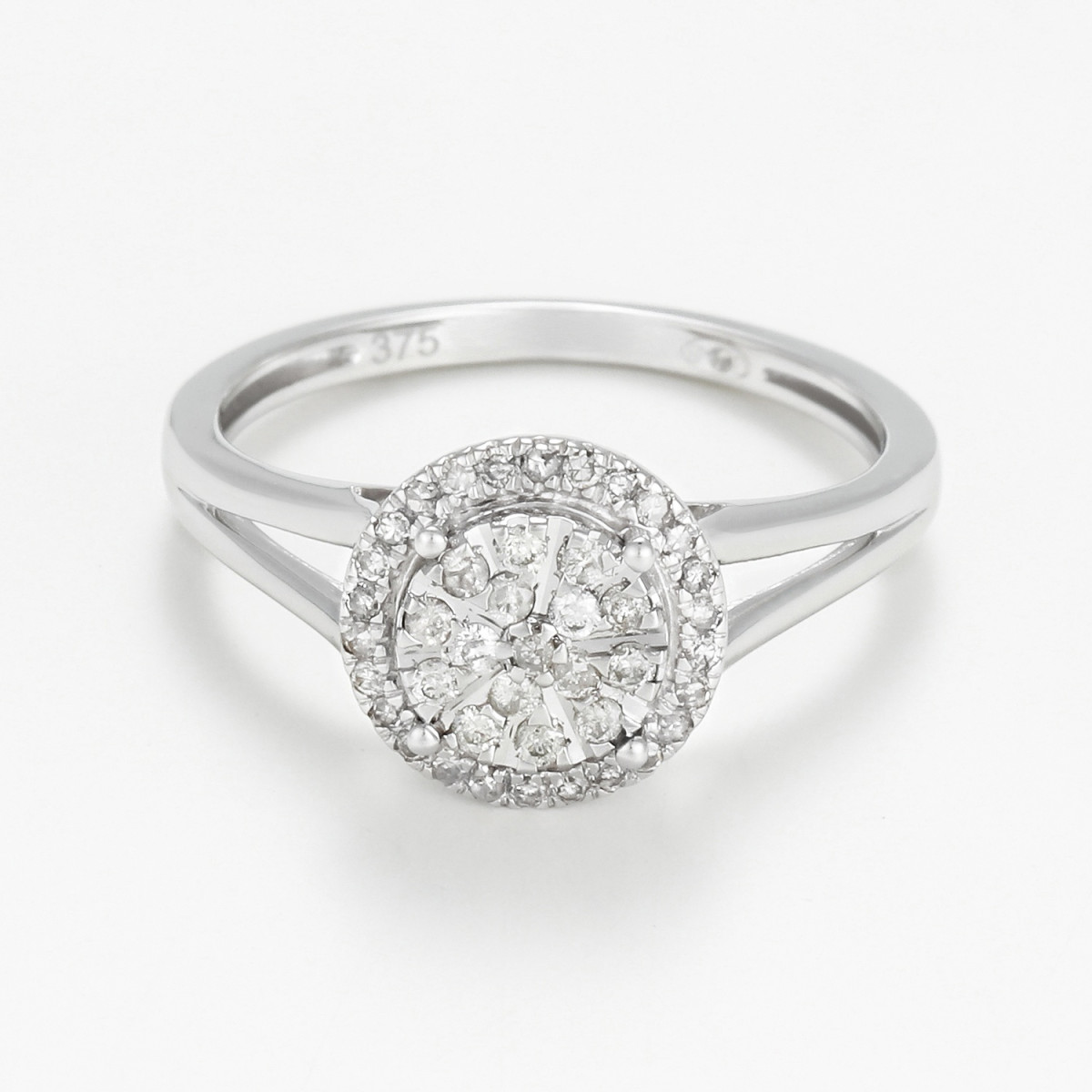 Bague " Clarisse" Or blanc et Diamant