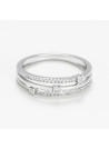 Bague " Flore" Or blanc et Diamant