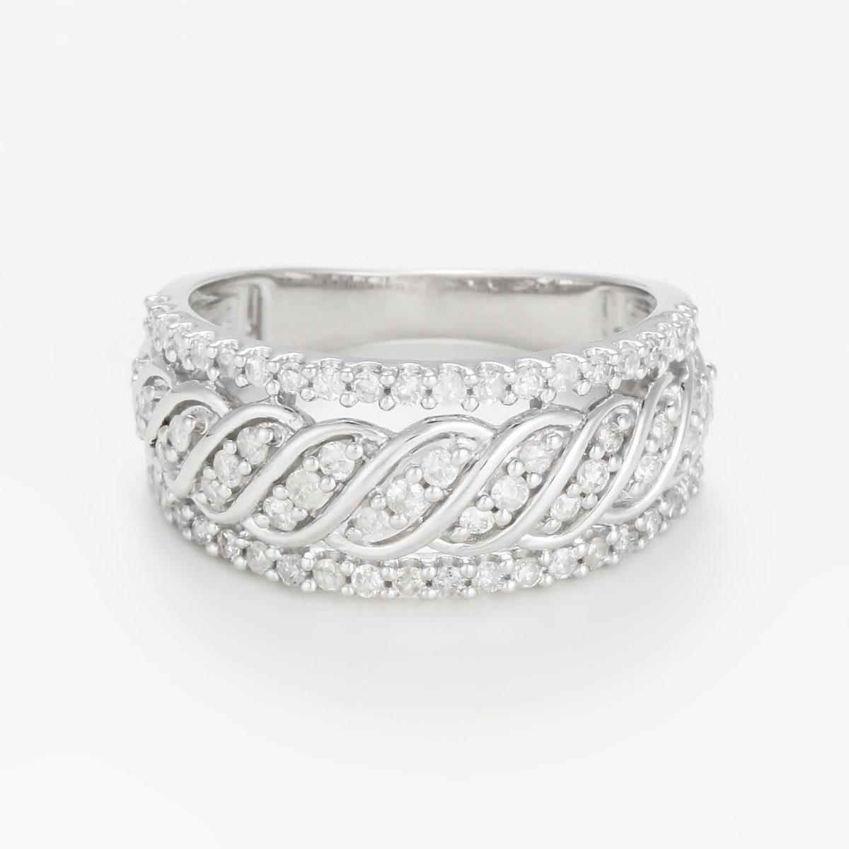 Bague " Joséphine" Or blanc et Diamant Bague " Joséphine" Or blanc et Diamant