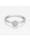 Bague " Victorine" Or blanc et Diamant