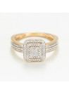 Bague " Angèle" D0,20" Or jaune et Diamant
