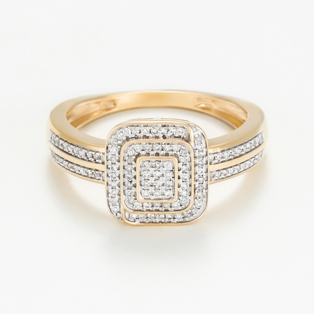 Bague " Angèle" D0,20" Or jaune et Diamant