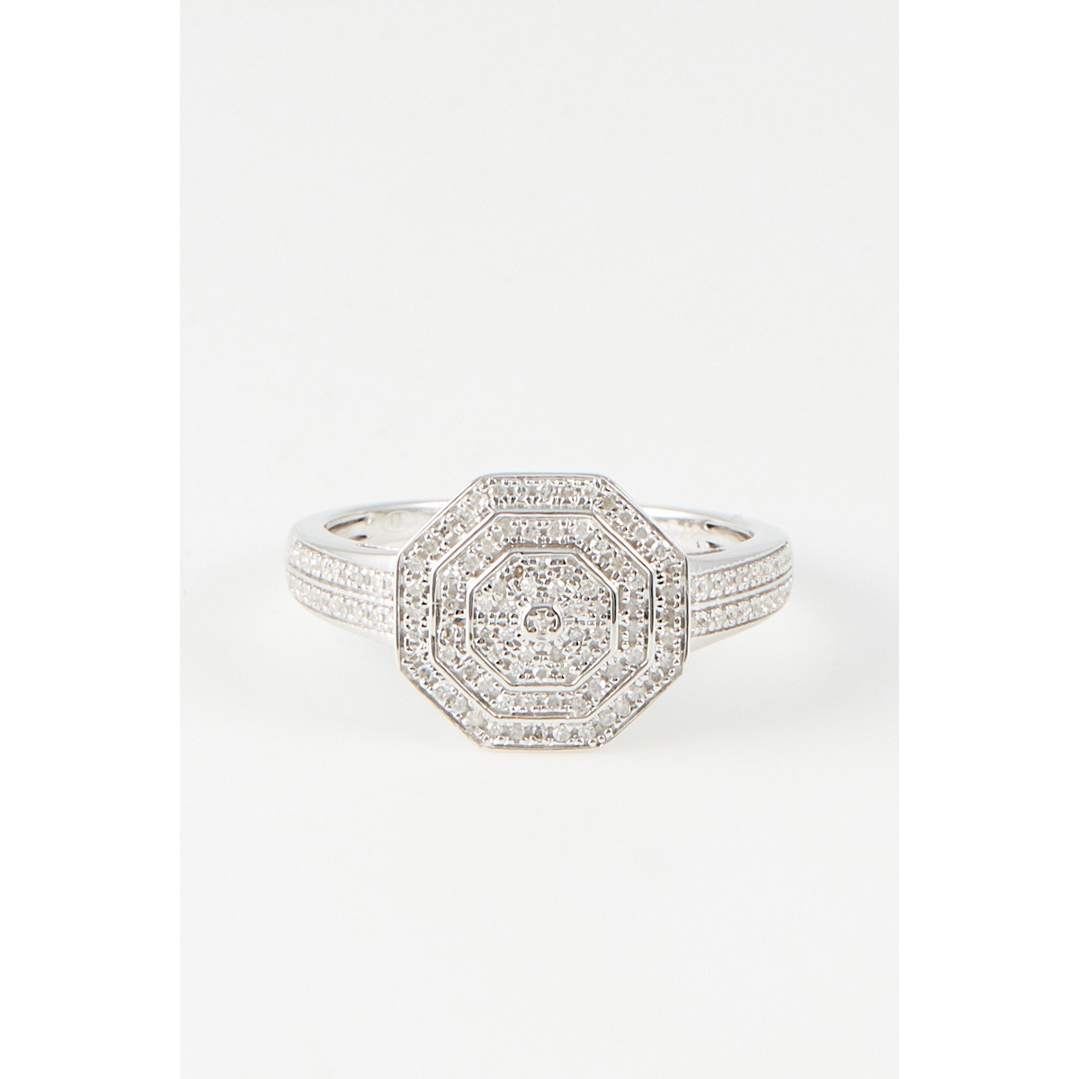 Bague " Angélique" Or blanc et Diamant