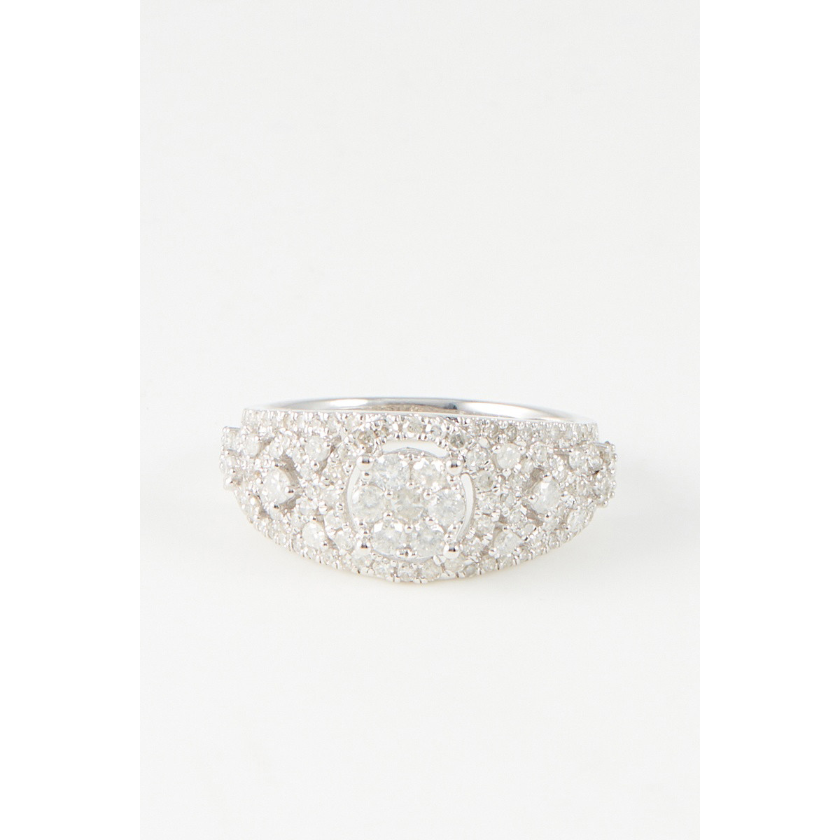 Bague " Béatrice" Or blanc et Diamant