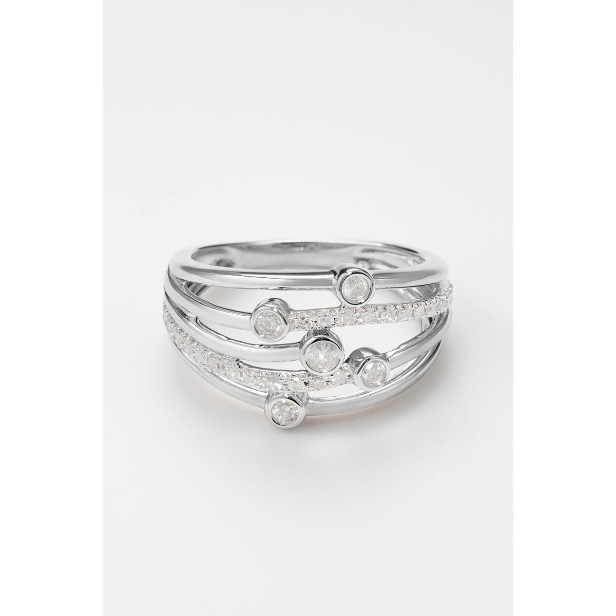 Bague " Bérangère" Or blanc et Diamant