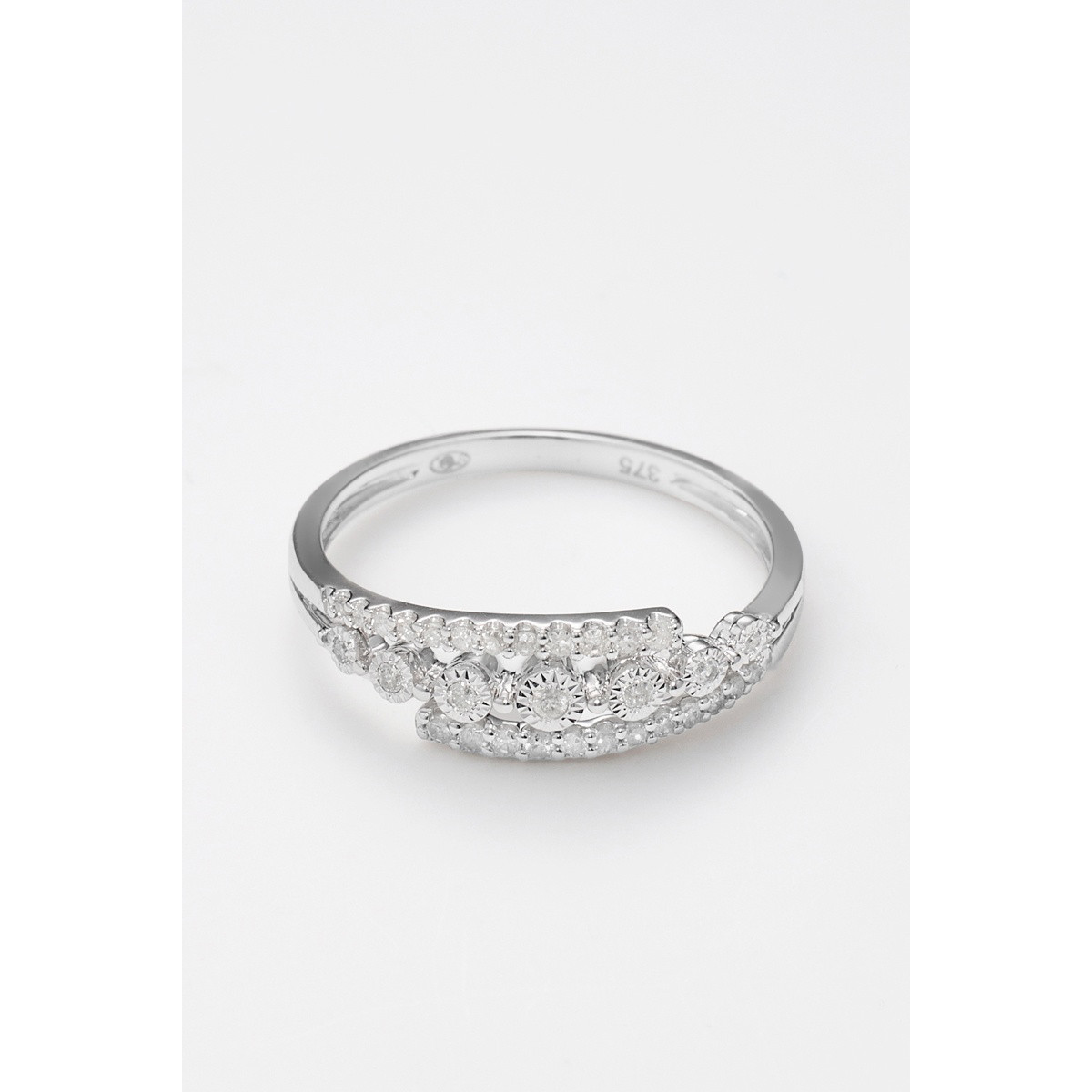 Bague " Carine" Or blanc et Diamant Bague " Carine" Or blanc et Diamant
