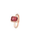 Bague " Elodie" Or rose et Rhodolite