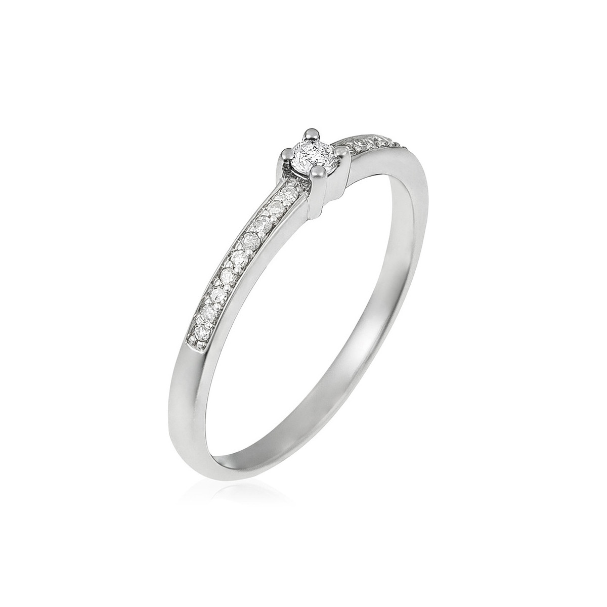 Bague " Eva" Or blanc et Diamant