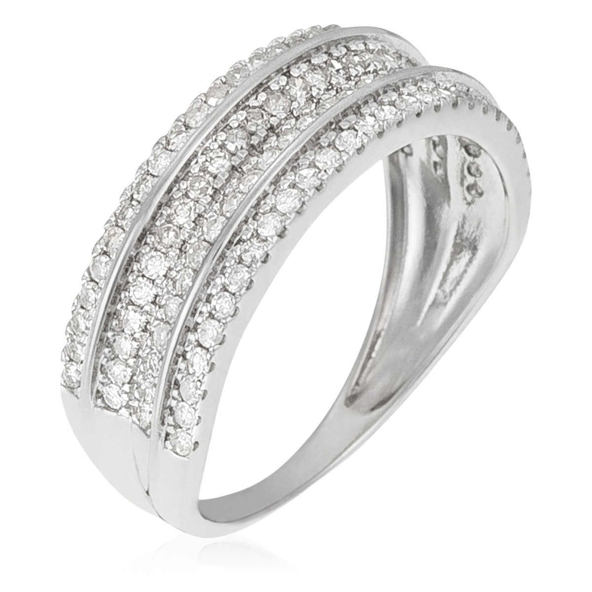 Bague " Gratienne" Or blanc et Diamant Bague " Gratienne" Or blanc et Diamant