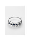 Bague " Irène" Or blanc et Saphir