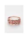 Bague " Marie" Or rose et Multipierres