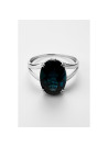 Bague " Morgane" Or blanc et Topaze