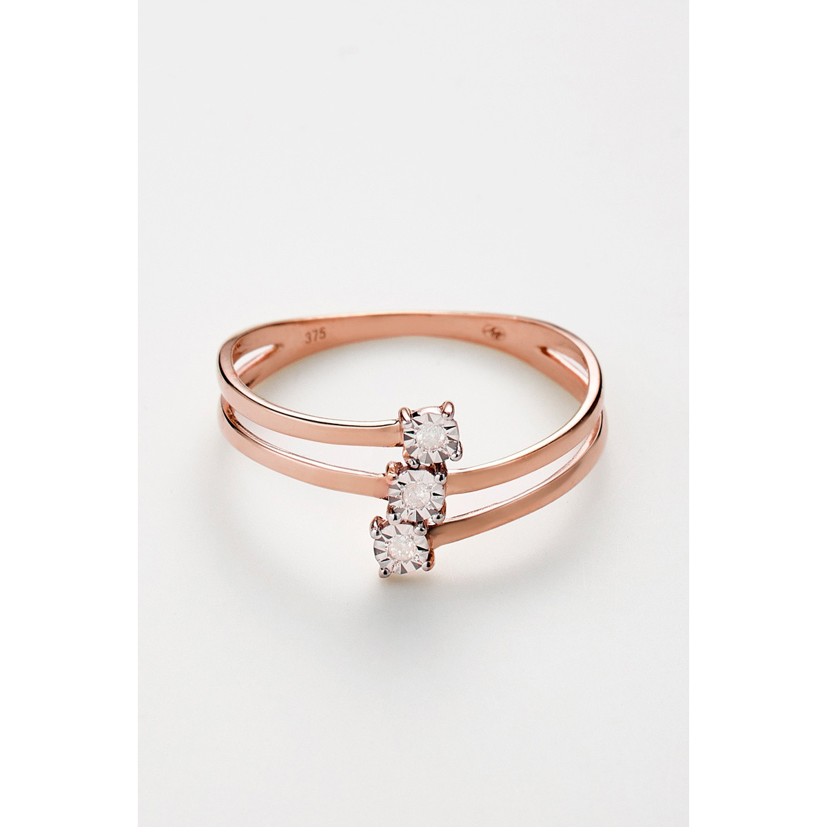 Bague " Yseult" Or rose et Diamant