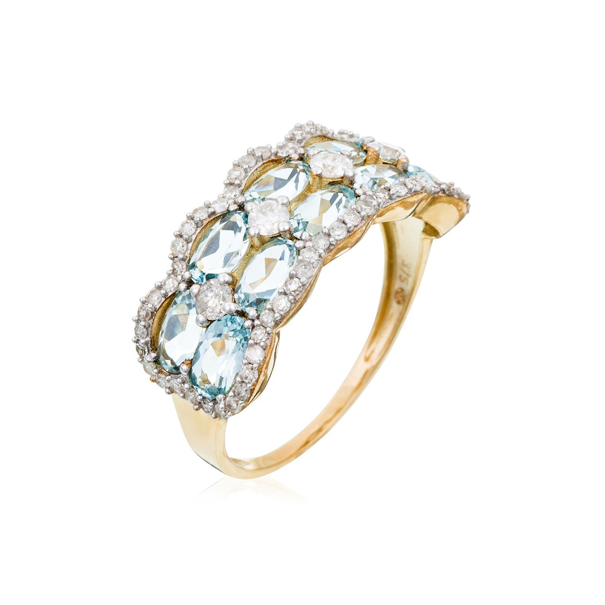 Bague "Juliette" Or jaune et Topaze