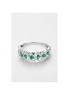 Bague "Mélodie" Or blanc et Grenat