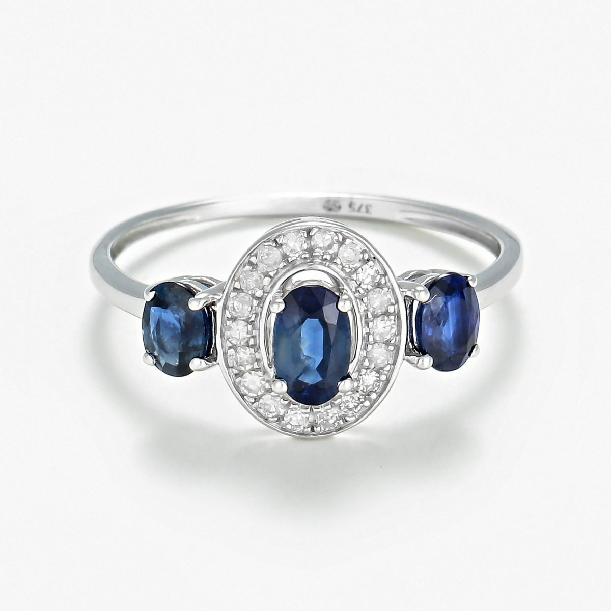 Bague "Léna" Or blanc et Saphir Bague "Léna" Or blanc et Saphir